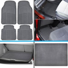 Heavy Duty All Season Car Floor Mats Cargo Trunk Liner Fits Honda Fit - Gray