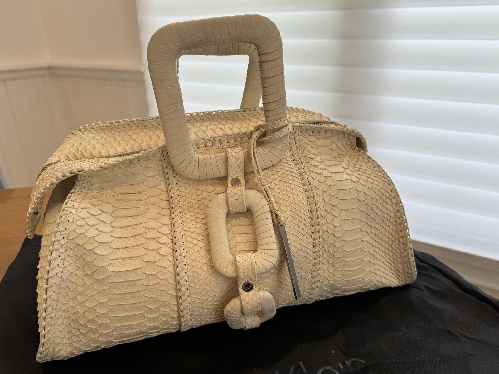 Calvin Klein Collection Large White Python Design… - image 11