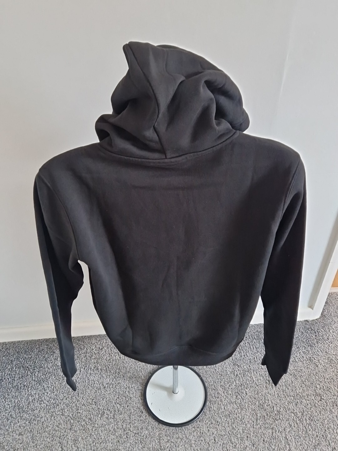 Maglione donna Fila con cappuccio nero rosa taglia 10 nuovo