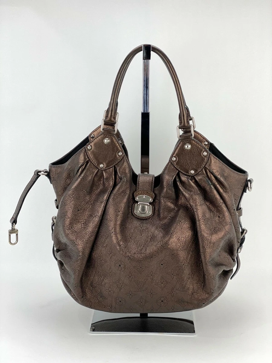 LOUIS VUITTON Mahina L Bronze Silver Hardware Shoulder Bag