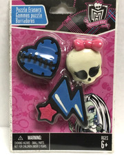 Monster High Puzzle Erasers Heart Skull Lightning Bolt Frankie Stein Crazeraser