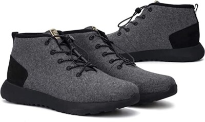 Men\'s Gray Wool Ankle Boots Hybrid Green Label Elwood Size 13 Hybrid Green Label Men main image 2