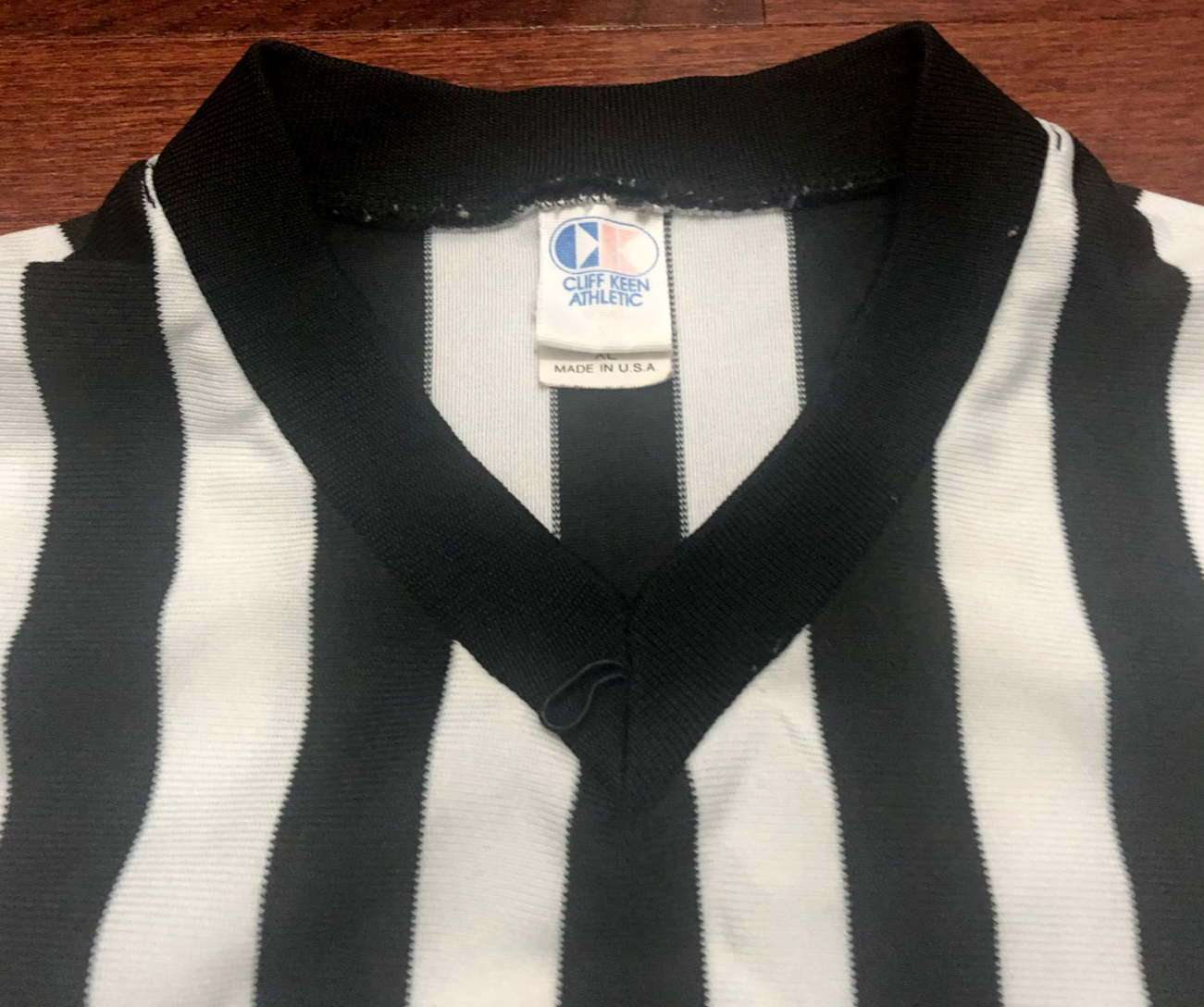 MAGLIA ARBITRO DONNA SHIRT DONNA XL NERO BIANCO UFFICIALE CLIFF KEEN VINTAGE e