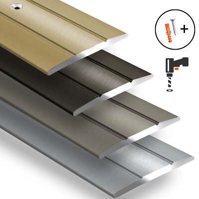 Alu Übergangsprofil Firm C-Form gelochte Abdeckleiste zum Schrauben | 36 mm