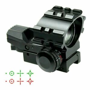 Red Green Dot Reflex Sight Scope Tactical Holographic 4 Reticles Picatinny Rail