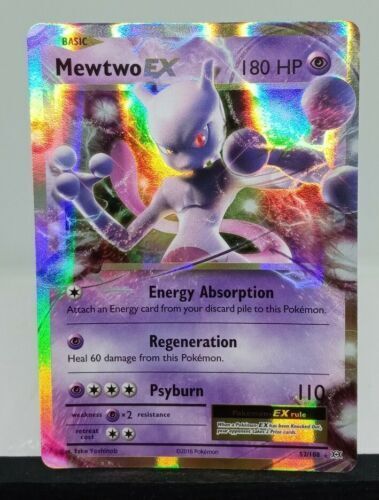 1x ~ESP~ Spanish Evolutions Mewtwo EX Holo Rare Pokemon Card HTF