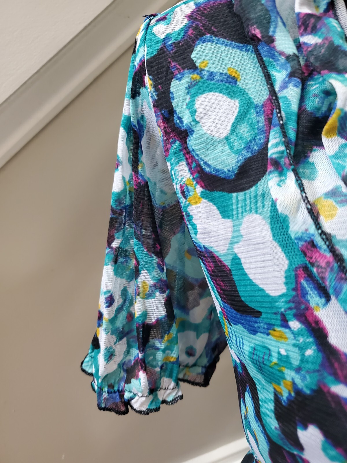 Notations Womens Multicolor 100% Polyester Scoop … - image 7