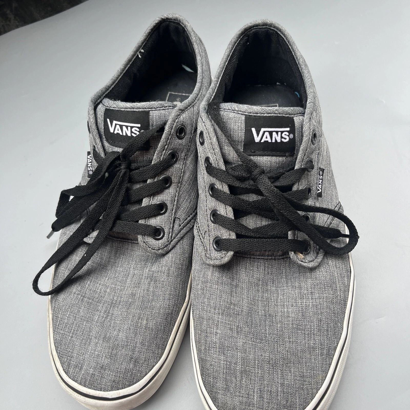 Scarpe basse nere Vans da uomo grigie skate taglia 13 finiture da parete