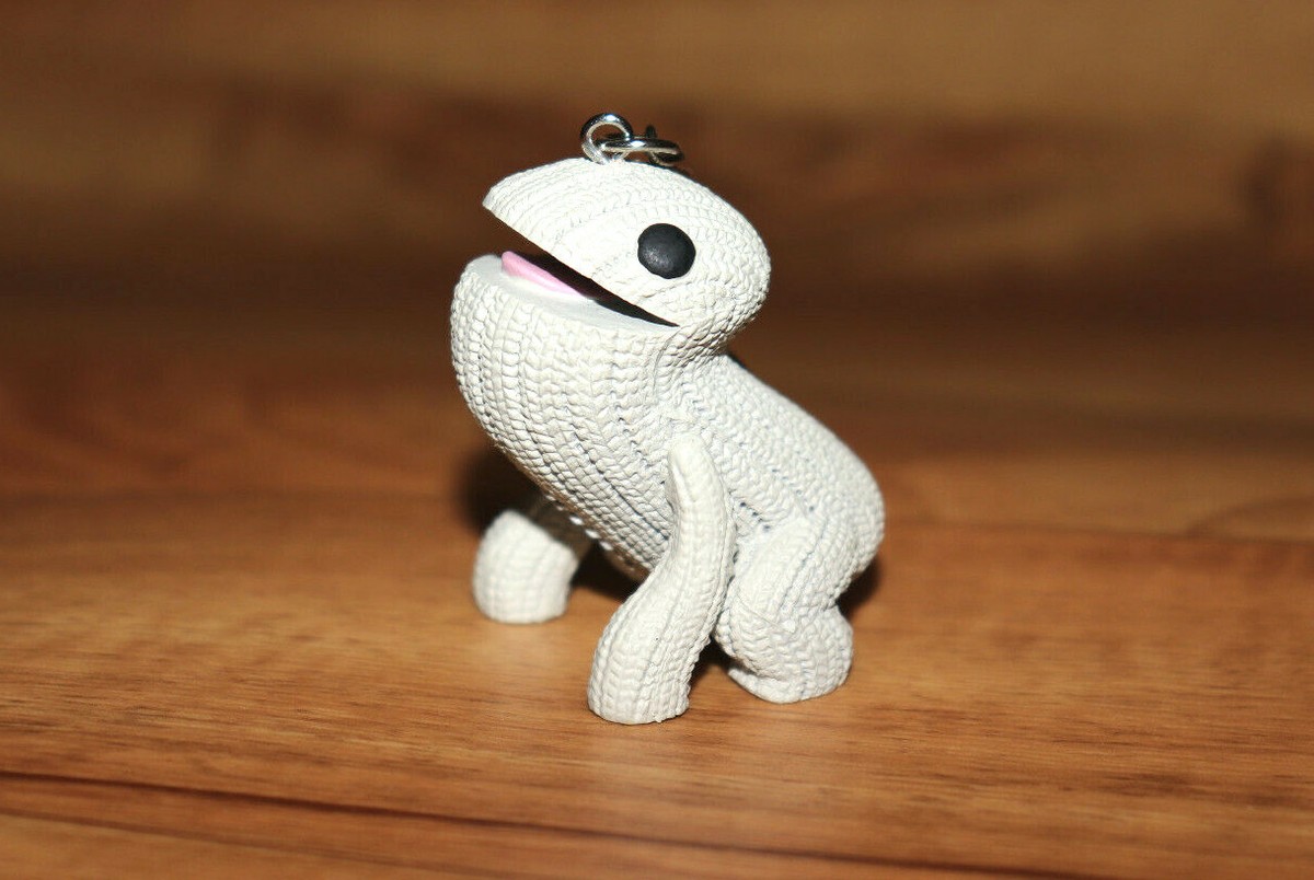 Little Big Planet 3 very rare promo Oddsock Mini Figure Keychain