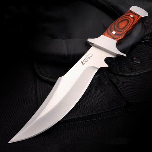 Camping Fixed Blade Large Hunting Knife With Sheath Outdoor Survival Knives - Picture 2 of 8