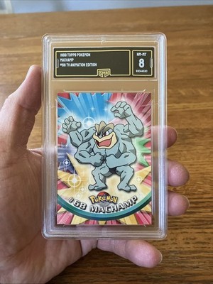 1999 Pokemon TV Animation Series 1 Machamp #68 Graded GMA 8 NM-MT