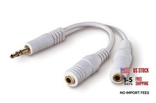 Belkin 3.5mm Audio Splitter Dual Headphone and Speaker Jack Standard White