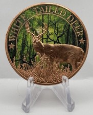 Full Tube(20) of 1 oz - White Tailed Deer With Rifle - 999 Fine Copper Round