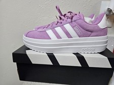 Size 6.5 - Adidas VL Court Bold Purple White W NIB New Platform Sneaker Suede
