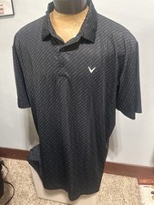 Callaway Men's Opti-Dri Performance Black/Gray Golf Polo Shirt XXL
