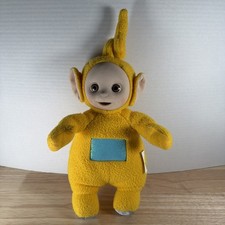 Vintage Teletubbies Laa Laa Plush Yellow Stuffed 9 In Playskool 90s Rubber Face