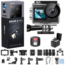 AKASO Brave 4 Pro 4K30FPS Action Camera - 131ft Underwater Camcorder Waterpro...