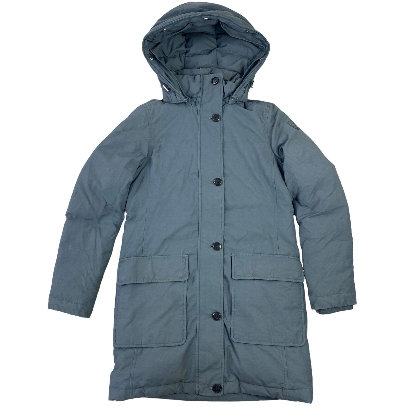 Tommy Hilfiger Grey Puffer Jacket Hooded Down Mens Small