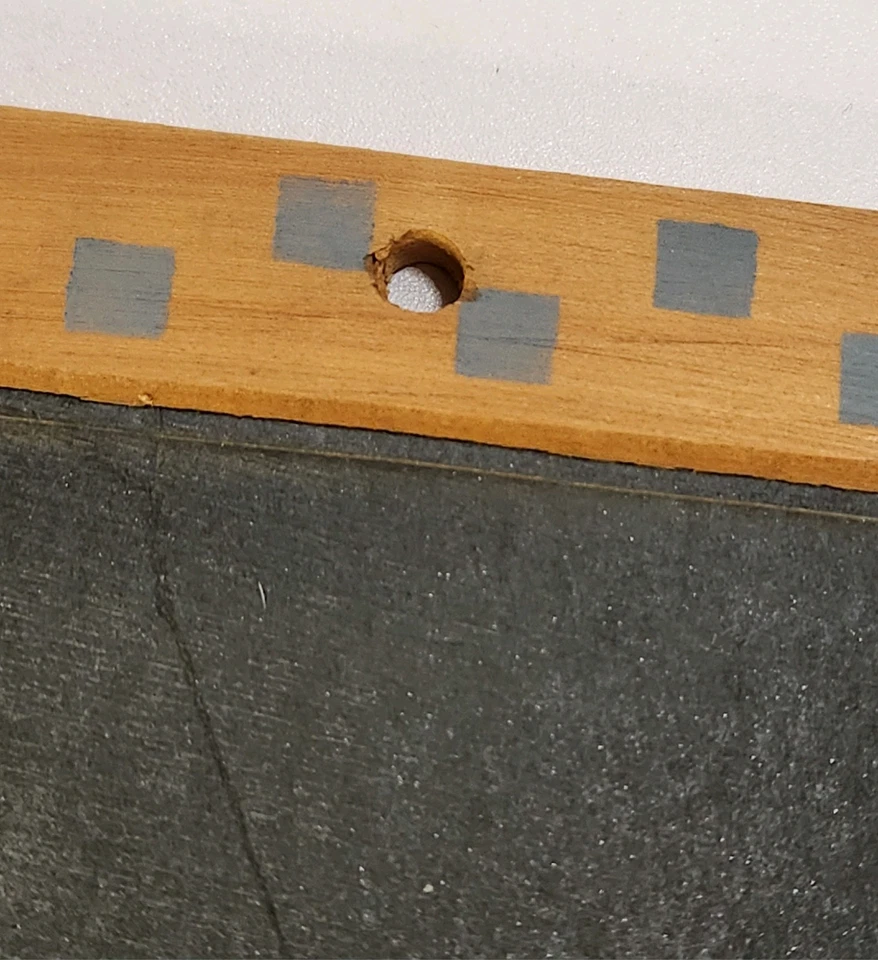 VTG Stenciled Heart Home Wood Hanging Chalkboard Country Sign Chalk Tray 7" X 9" - Image 2 of 4