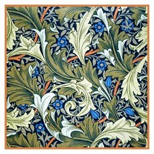 Wm Morris Granville Flower Design Arts Crafts Counted Cross Stitch Pattern