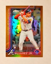 Nacho Alvarez 2025 Topps Chrome RC GOLD REFRACTOR 26/50 Braves #75 Raw U6