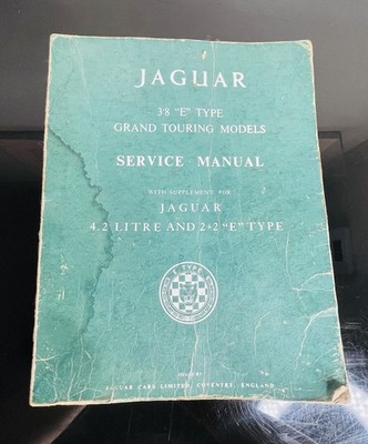ORIGINAL JAGUAR 3.8  E  TYPE Grand Touring Models SERVICE MANUAL (4.2 L & 2+2)