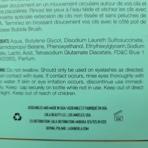 Lash Care Lash Shampoo e Spazzola a Bolle di LBLA Nuovo con scatola - Foto 7 di 8