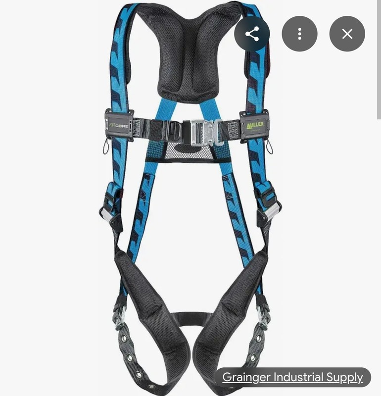 Honeywell Miller AirCore Full Body Harness ACSD-TB/S/MBL 400lb, Size S / M