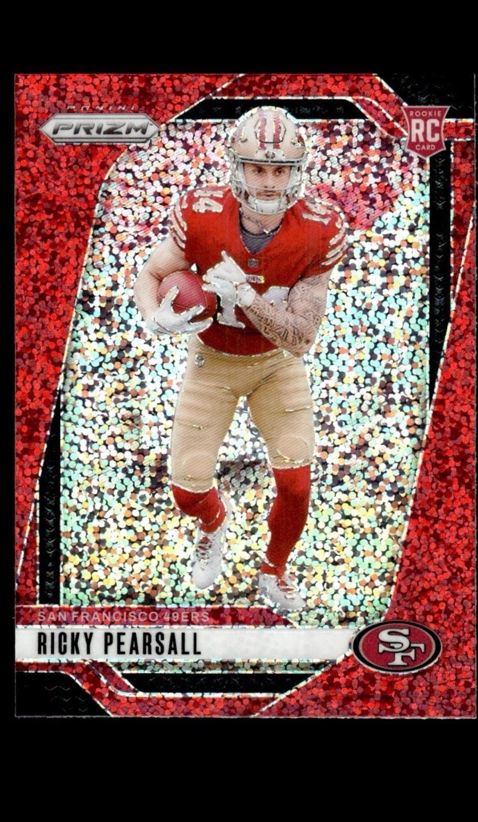 2024 Panini Prizm Red Sparkle Ricky Pearsall Rookie San Francisco 49ers #383