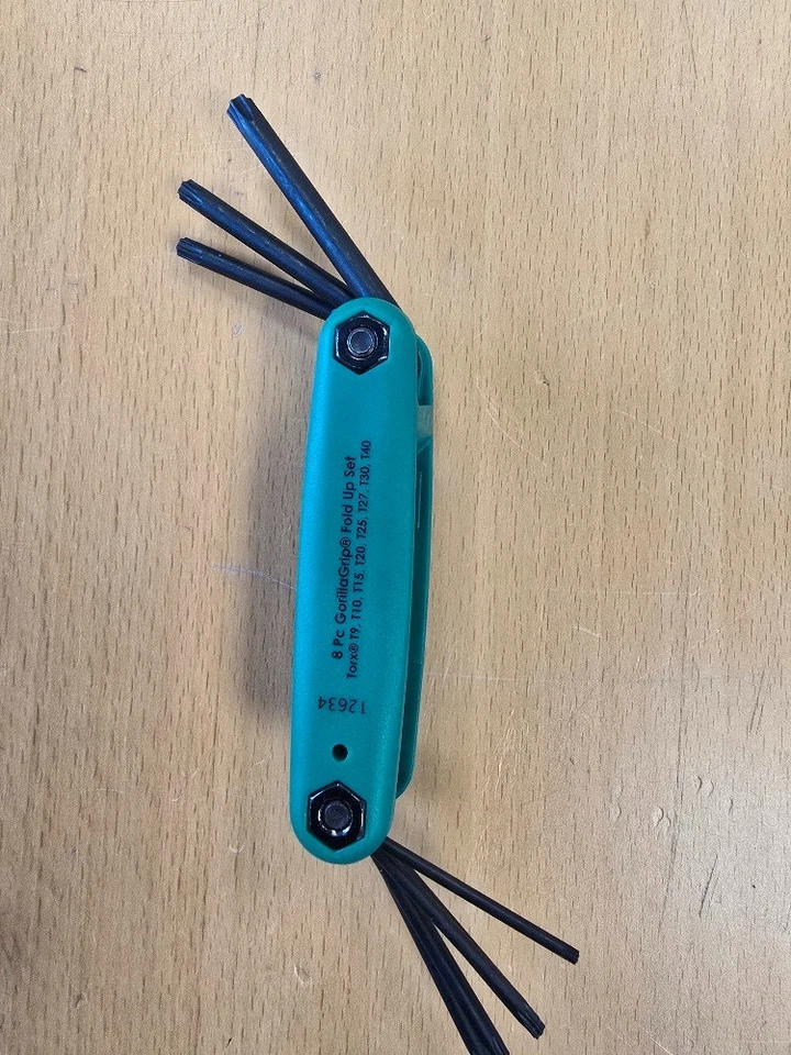 2 x Bondhus Fold up GorillaGrip Torx Fold Up Hex Key Set (TX9 - TX40) 12634 - Image 4 of 4