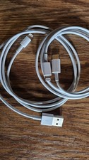 Lot of 2 Genuine Apple USB-A to Lightning  USB-C to Lightning Cables OEM Clean