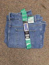 New Well Worn Wide Leg High Rise Denim Blue Jeans Womens Size 12/32 Inseam 31.5