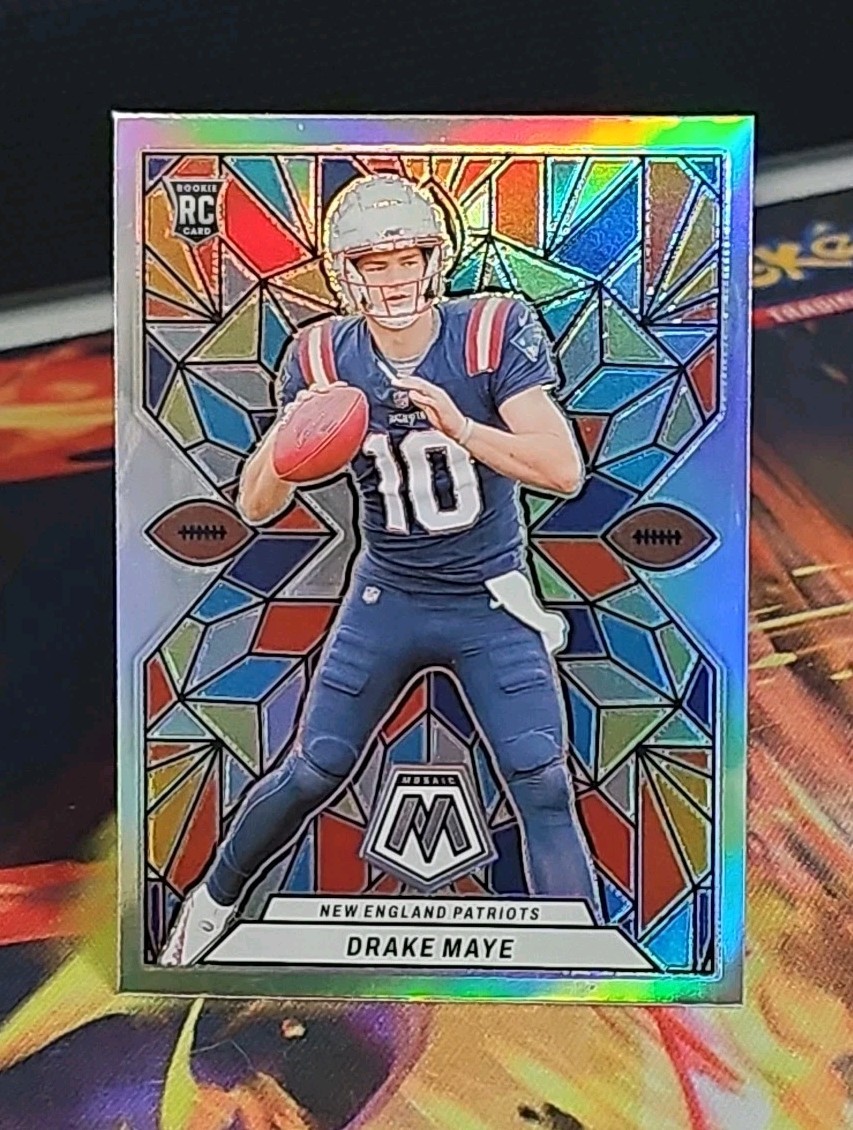 2024 Mosaic Drake Maye RC Stained Glass Case Hit SSP
