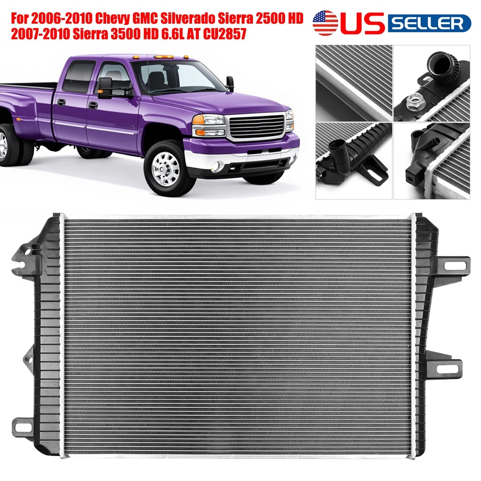 CU2857 Radiator Fits Chevy Silverado / GMC Sierra 2500 HD 3500 HD Classic 6.6L - Image 2 of 4