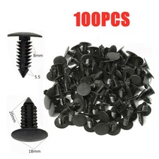 100pcs Bumper Clips Auto Car Hole 8mm Plastic Rivets Fastener Fender Push Pin