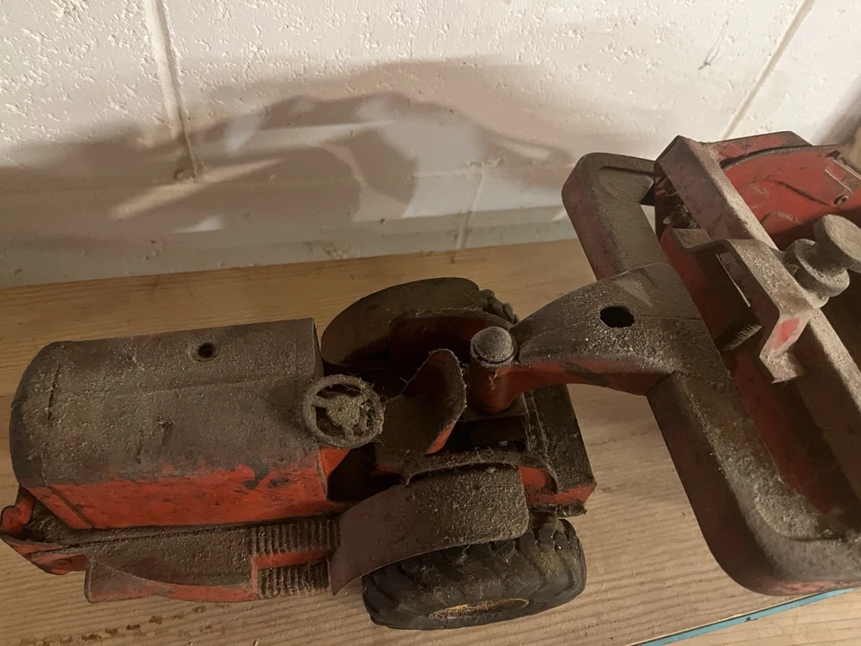 DE COLECCIÓN 1950 DOEPKE HEILINER RASPADOR DE TIERRA JUGUETE DE ACERO PRENSADO 30" DE LARGO Foto 2 de 4