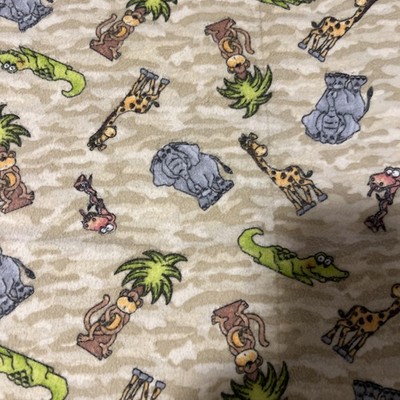 One Fun Jungle Characters Cotton Fabric Standard handcrafted pillowcase