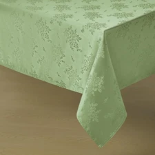 Romanstile Jacquard Rectangle Tablecloth, Waterproof Elegant Damask Rose Floral