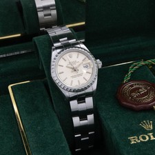 As-Is Rolex Datejust Ref. 69240 26mm Silver Dial Box & Papers Watch #W334123-1