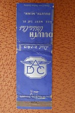 DULUTH MN ATHLETIC CLUB ADC MATCHBOOK COVER AD