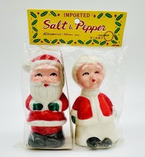 VINTAGE Mr  Mrs Santa Claus Christmas Salt Pepper Shakers Japan Brand NEW NOS