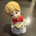 Vintage 1978 Jasco Merri Bells Christmas Choir Altar Boy Porcelain Bisque Bell — photo 1