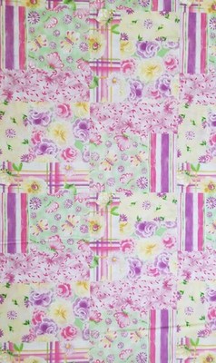Garden Party Butterflies Pastal Stripes Flowers Donna Dewberry New Cotton Fabric
