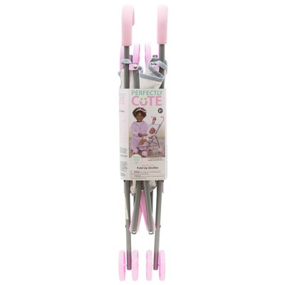 Perfectly Cute Star Print Fold Up Stroller For Baby Doll