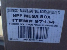 2020-21 Mosaic Basketball Mega Box Case Of 20 Boxes 8x10............ case hits