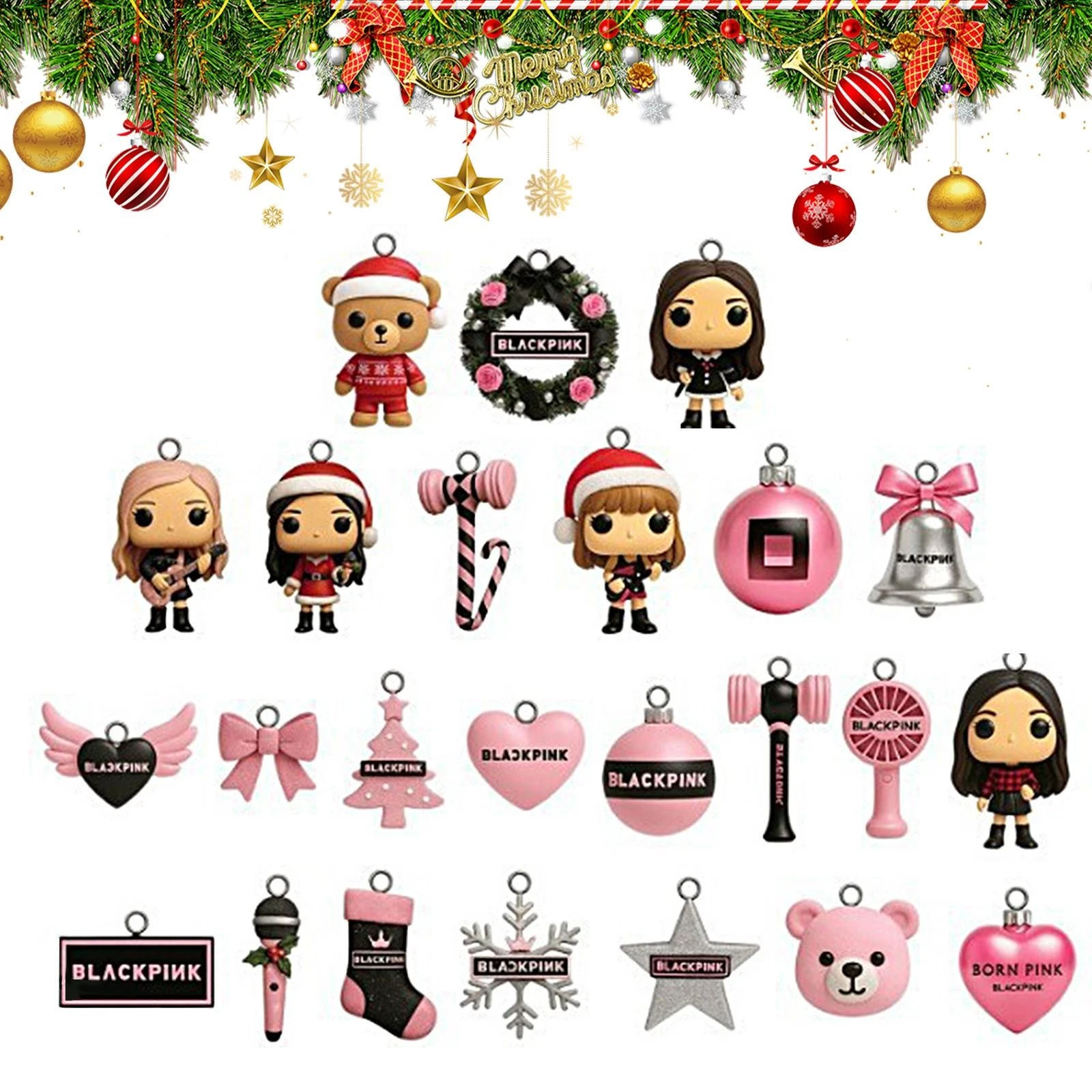 24 Days Blackpink Advent Calendar 2025 Christmas Countdown Calendar 2D Acrylic