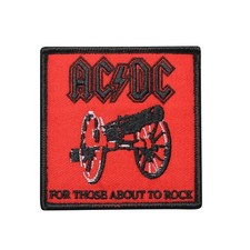 AC/DC For Those About To Rock Embroidered Iron On Patch - OFFICIAL 37-I