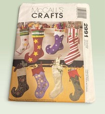 McCall's 2991 Christmas Stockings Holiday Craft Sewing Pattern Cut Home Decor