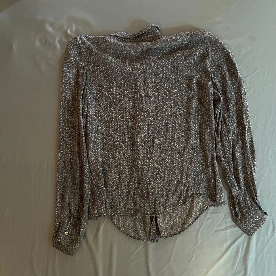 The Territory Ahead Blue Floral Silk Button Up Shirt - Image 4 of 4