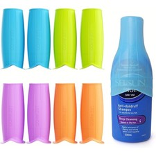 Travel Leak Proof Silicone Bottle Covers 8 Pcs Elastic Sleeves for Shampoo